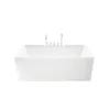 Acrylic Rectangular Bathtub Floor Freestanding White 58 Inch