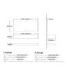 Bathroom Vanity Unit With 2 Basin And Mirror LED Grey size chart