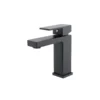 Bathroom Basin Faucet Black Single Handle Deck Mounted Brass