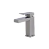 Single Hole Handle Bathroom Faucet For Basin Brushed Gray