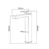 Silver Faucet Hot & Cold Single Hole Handle Bathroom Basin Dimensions