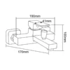 Wall Mount Tub Faucet With Hand Shower​ With Diverter Valve​ size chart