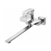 Single Handle Wall Mount Bathtub Faucet Silver Color