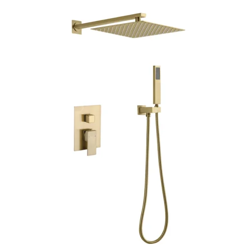 Gold Concealed Shower Mixer Set With Head Hand Showers​