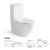 One Piece Round Toilet P-Trap Comfort Height Skirted Design dimension