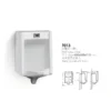 Ceramic Wall Hung Urinal With Automatic Sensor White size chart