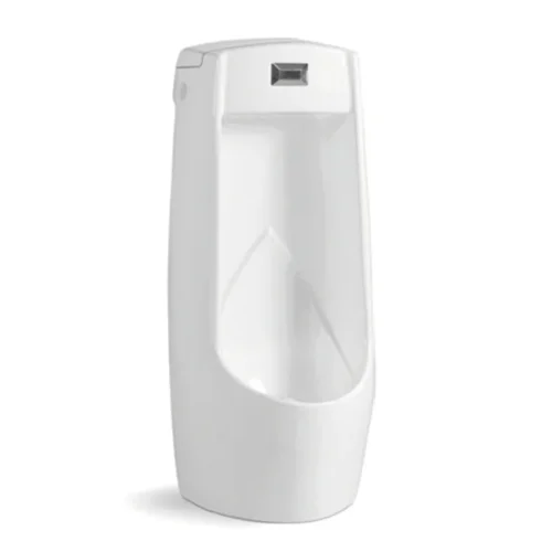 Commercial Male Urinal Floor Standing With Senso White