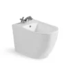 Round Bidet Toilet Luxury Ceramic White Classic Back to Wall