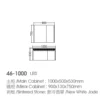 1000mm Vanity Top Sink Mirror Cabinet Combo Set dimensions
