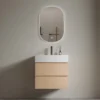 Bathroom Vanity Sink Round Light Mirror Set