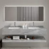 Double Bowl Vanity 1400mm with Light Mirror Unit Riyadh