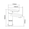 Bathroom Sink Water Faucet in UAE dimensions