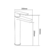 Single Hole Bathroom Sink Faucet Silver in UAE dimensions