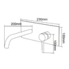Wall Mounted Bathroom Basin Faucet Silver dimensions