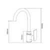 Kitchen Sink Faucet Silver in Saudi Arabia dimensions