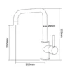Chrome Kitchen Faucet in UAE dimensions