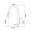 Project Source Chrom 1-handle Deck Mount Kitchen Faucet dimensions