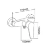 Single Hole Bathroom Shower Faucet Silver in UAE dimensions