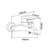 Silver Faucet With Shower Head Handheld in UAE dimensions