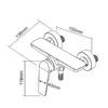 Silver Shower And Faucet Set in UAE dimensions