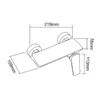 Silver Shower Mixer Faucet China Wholesale dimensions