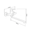 Tub Shower Faucet in Saudi Arabia dimensions