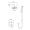 Silver Bathroom Shower System Combo in UAE dimensions