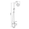 Bathroom Faucet with Rain Shower Head in Saudi Arabia dimensions