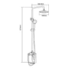 Silver Shower Mixer Set Wholesale in Saudi Arabia dimensions