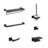 china stainless steel bathroom accessories set black hardware set