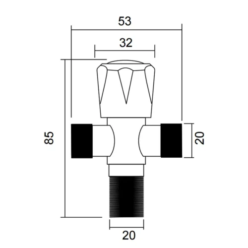Abs Brass Angle Valve Factory dimensions