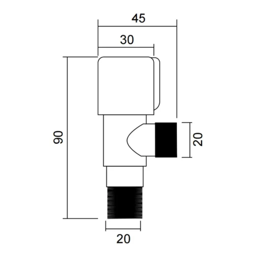 Angle Check Valve Supplier China dimensions