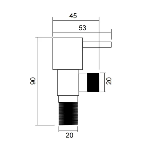 Angle Stop Valve Manufacturer China dimensions