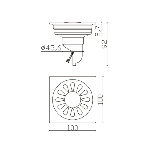 Stainless Steel Floor Drain Manufacturer​ China​​ dimensions