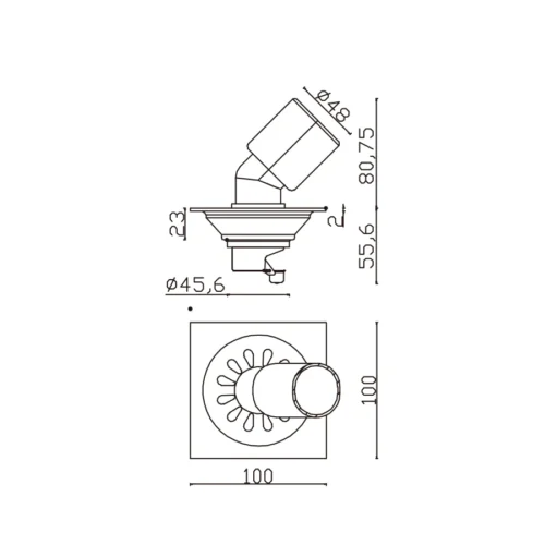 304 Stainless Steel Shower Floor Drain Factory dimensions