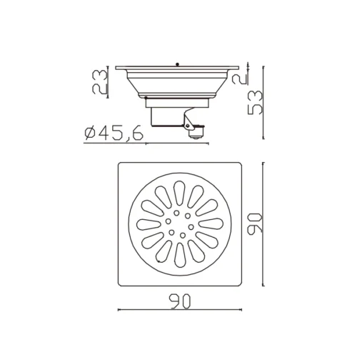 Bathroom Floor Drain Manufacturer​​ China dimensions