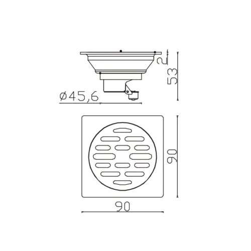 Factory Professional Stainless Steel Floor Drain​​​ dimensions
