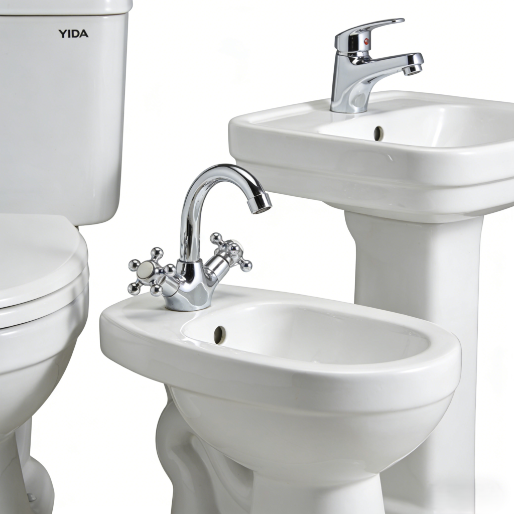 YIDA Toilet and Bidet and Washbasin Combo in the Bathroom