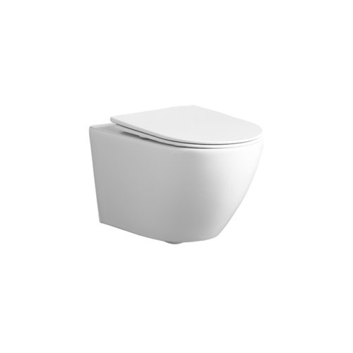 1049W-S Wall Hung Toilet, SASO Approved Rimless Flush Ceramic Toilet with P-Trap for KSA Projects OEM for ZINCO, THABAT, ORIENT STANDARD