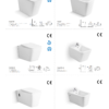 Modern White Floor-Standing Toilet CE Approved Bathroom Ceramic Toilet