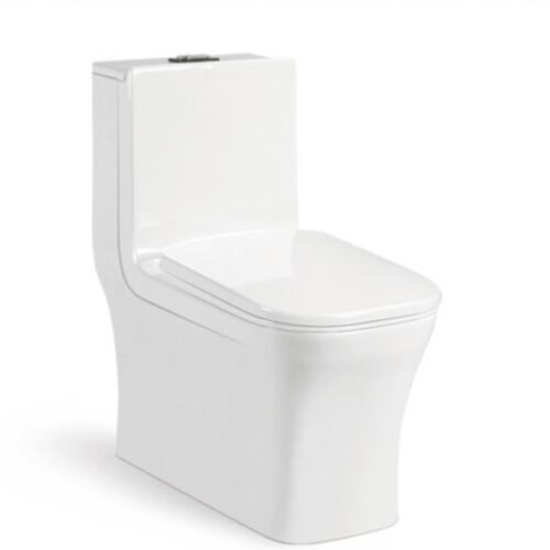 Siphonic One Piece Toilet S-Trap 300/400mm Rough-in 8096, OEM for URREA, KLIPEN, South America