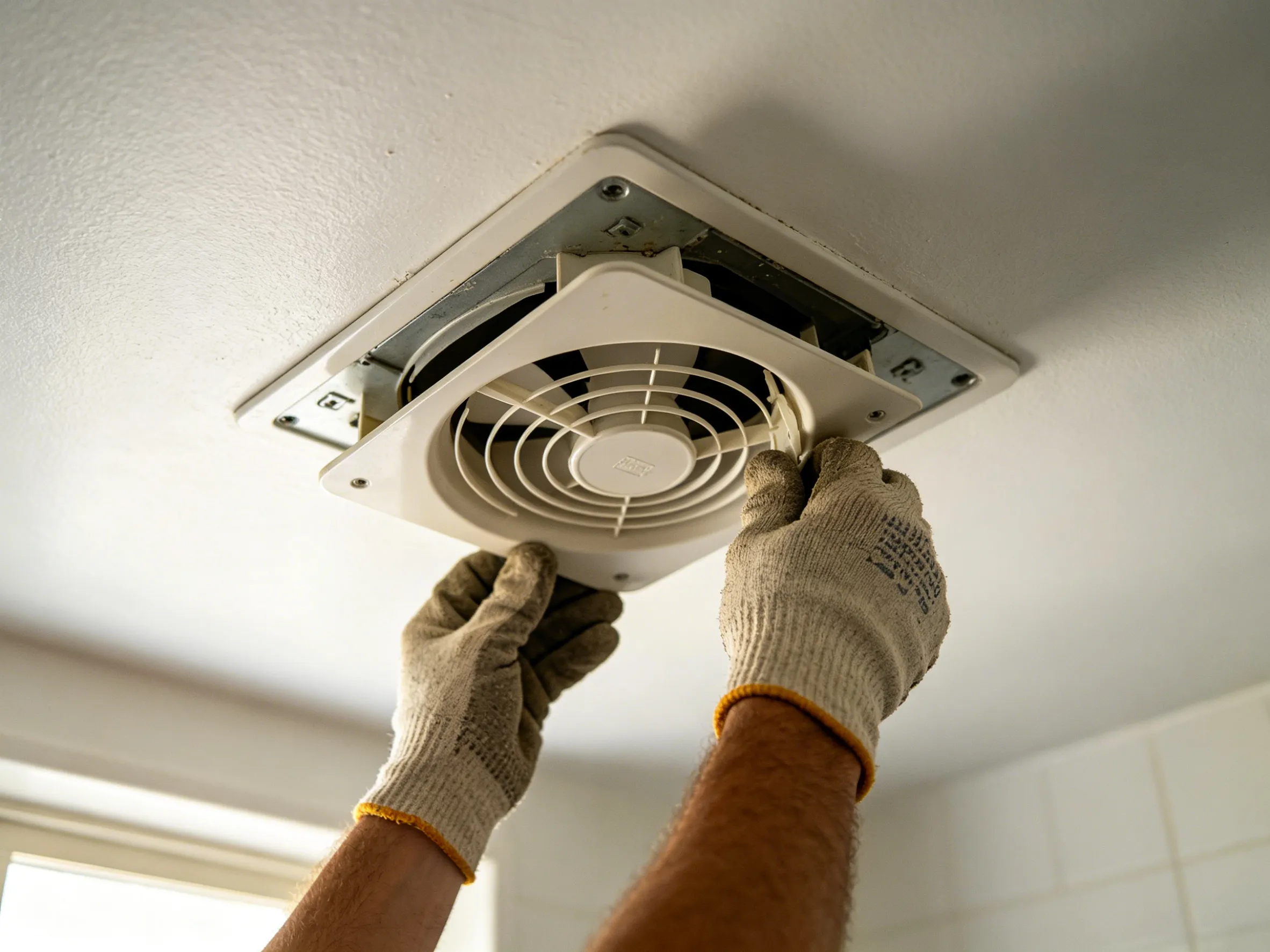 Cleaning Bathroom Extractor Fan Grille