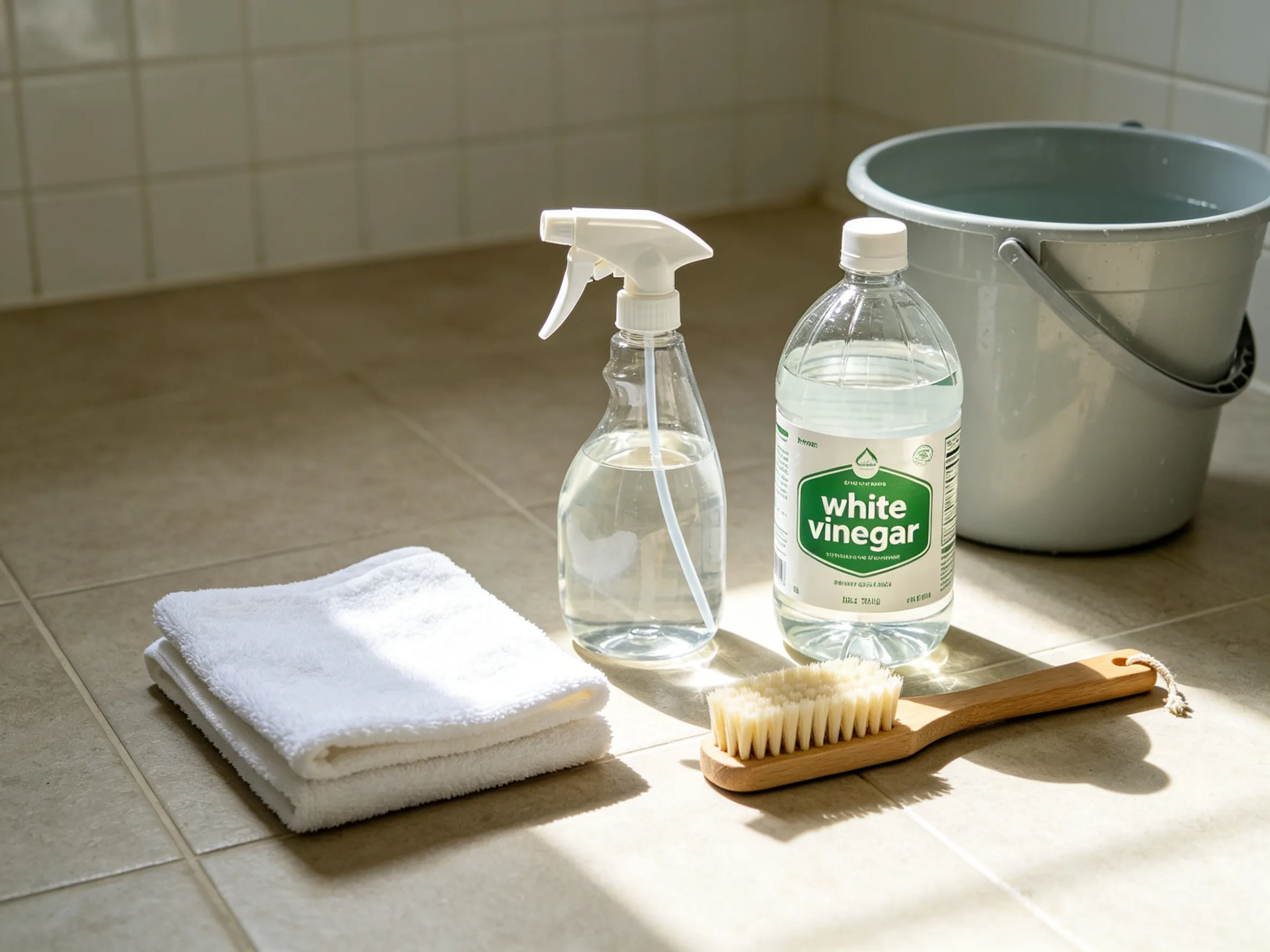 Deep Clean Bathroom Tools Preparation