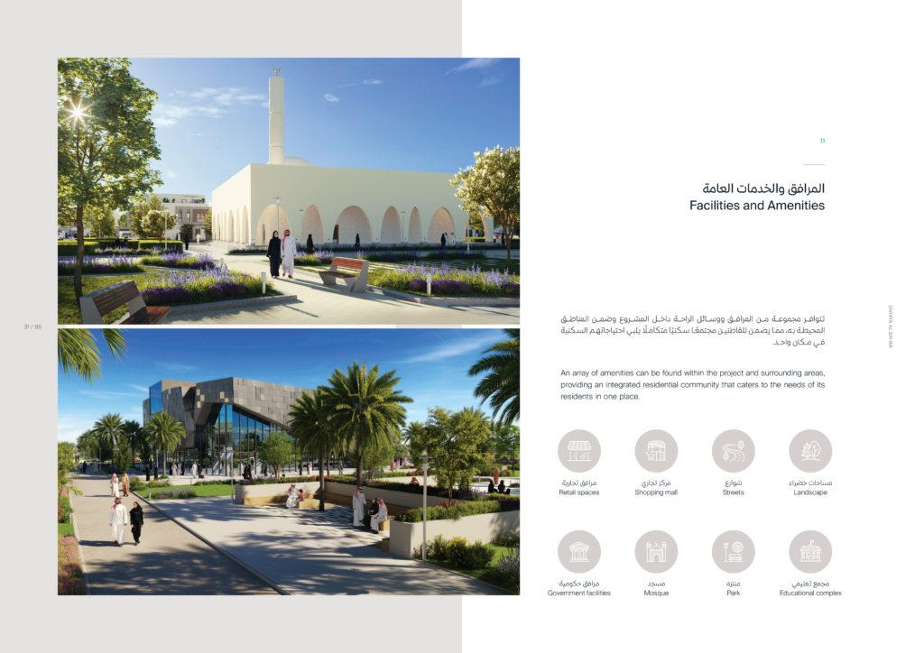 Saraya Al Bahar Community Amenities Diagram