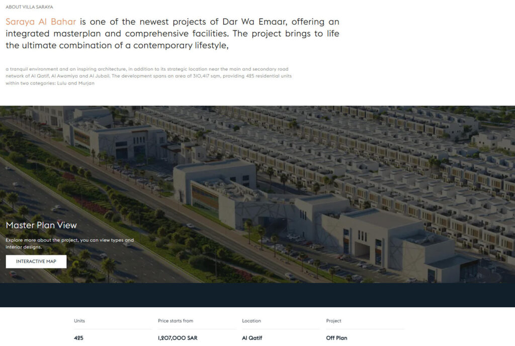 Saraya Al Bahar Master Plan Aerial View