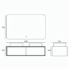 Yida 1500mm Double Sink Bathroom Vanity And Led Mirror Dimensions Line Drawing