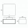 Yida 750mm Bathroom Vanity And Led Mirror Dimensions Line Drawing
