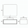 Yida 900mm Bathroom Vanity And Led Mirror Dimensions Line Drawing