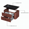 Yida Redwood Fluted Series Exploded View Size Options 600 1200mm