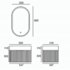 Yida Yd25001 55 Vanity Unit And Mirror Dimensions Line Drawing